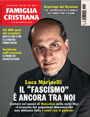La copertina di Famiglia Cristiana dedicata a "M.Il figlio del secolo"