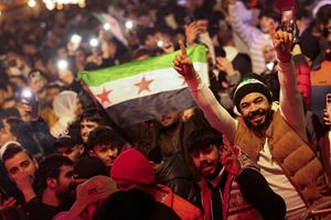 Celebrations in Syria for the fall of Assad.