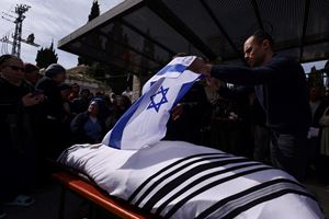 The funeral of an Israeli soldier.