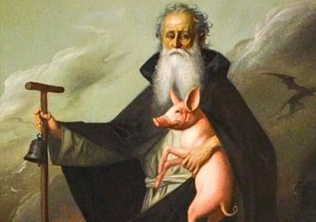 Saint Anthony the Abbot, the hermit who rescues sinners from hellish fire