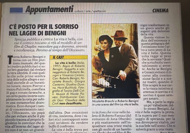 Life is beautiful, the film that Leone likes Life is beautiful, the film that Leone likes