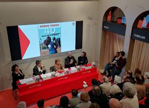 Uno scatto del festeggiamento a Milano