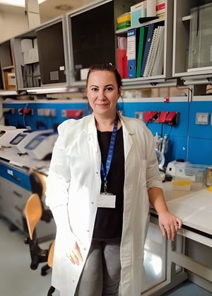 La dottoressa Claudia Alicata, ricercatrice dell’Ospedale Pediatrico Bambino Gesù, che ha vinto il bando lo scorso anno.