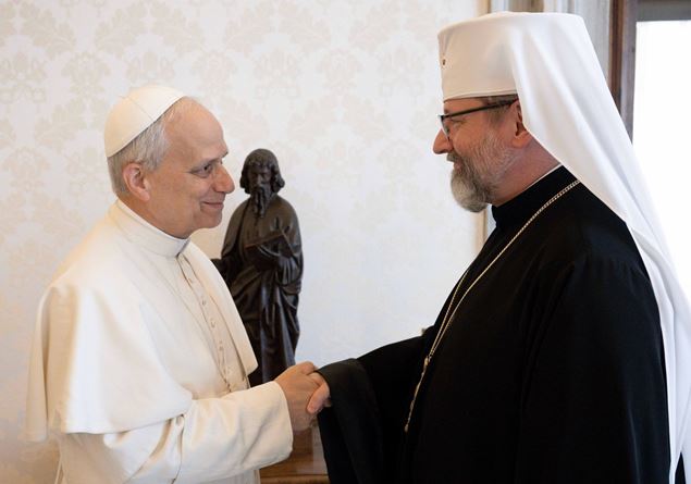 Support for the Ukrainian people: Leo XIV meets the head of the Greek-Catholic Church