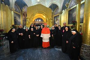 Cardinal Prevost visiting in 2024 in Cascia for the pontifical Cardinal Prevost visiting in 2024 in Cascia for the pontifical
