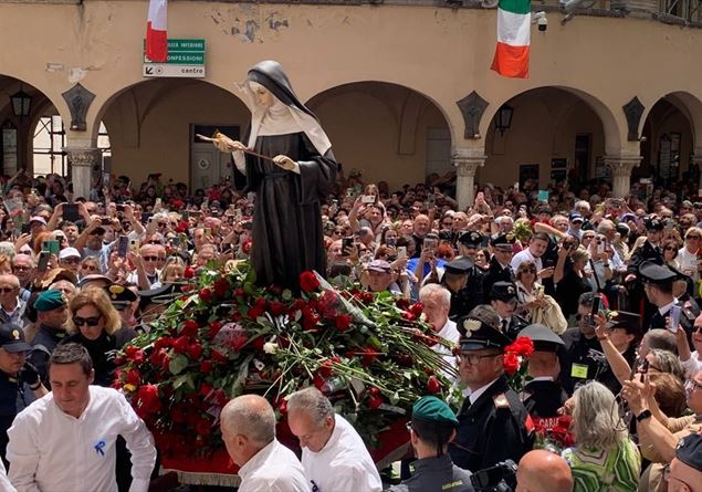 «Santa Rita teaches us that peace is a daily choice. Only in this way can we disarm the heart “