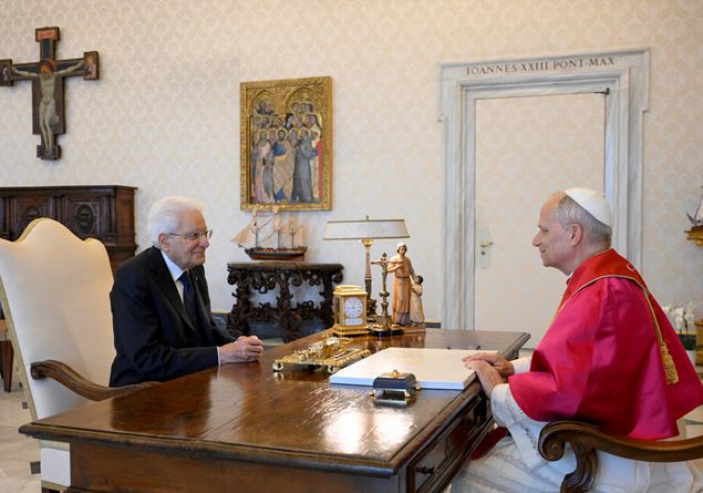 Mattarella and Leone together for peace