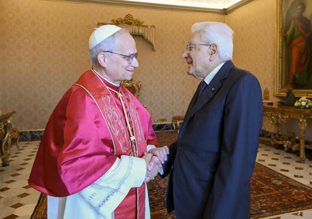 The most beautiful images of the meeting between Pope Leo XIV and President Mattarella