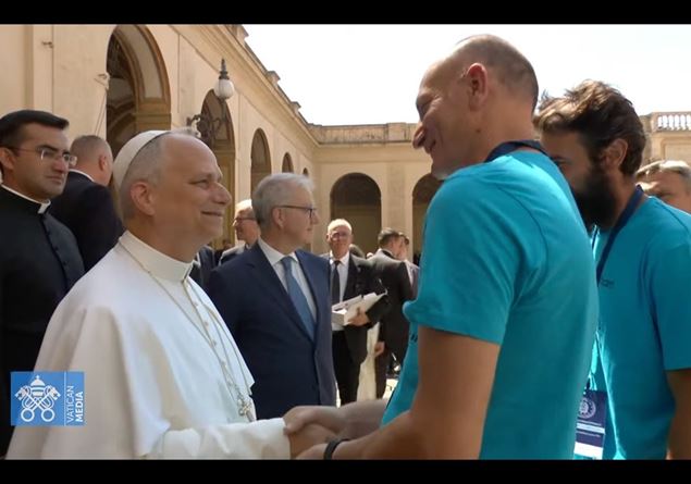 Don Mazzi’s caravan welcomed by the Pope