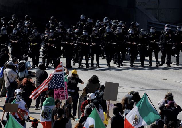 Flags Versus armed agents
