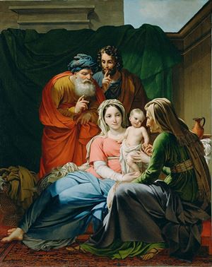 Joseph Paelicnk, Sacra Famiglia con i Santi Gioacchino ed Anna