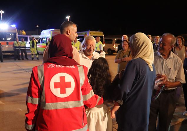 Six children from Gaza arrived in Italy with their families to be treated