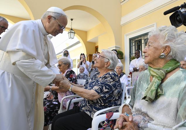 The Pope on August 17th for lunch with the poor in the Borgo Laudato Si ‘of Castel Gandolfo